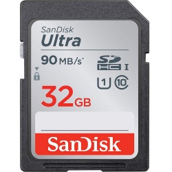 SanDisk Ultra SDHC Memory Card 90MBs Class 10 UHS-I 32GB